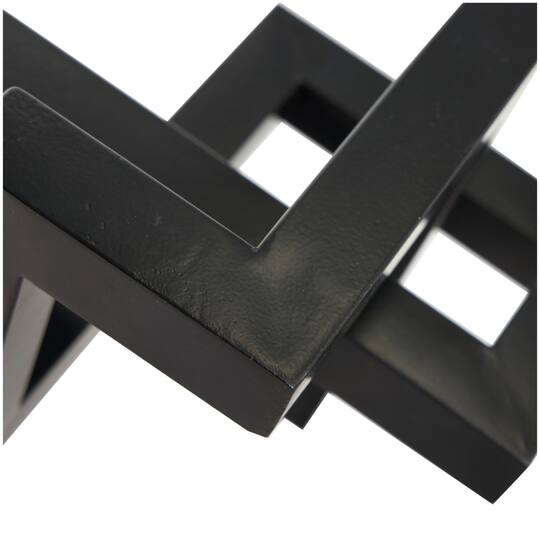 13.5" Iron Geometric Abstract Shaped Sculpture Décor